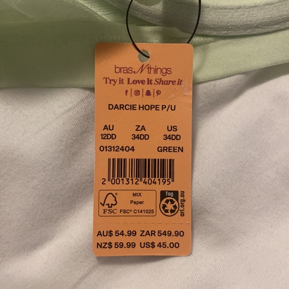 Bras N Things - Darcie Hope Push Up Bra - Size 12DD - Picture 6 of 8